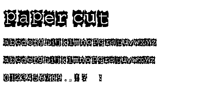 Paper Cut font